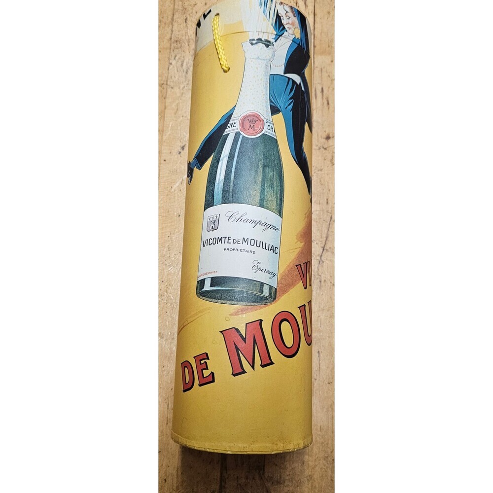 Vintage Style Vicomte de Moulliac Champagne Bottle Gift Tube - 2003